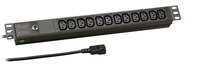 [6346255000] EFB Elektronik 19“ 1HE Steckdosenleiste,12 x C13 ohne Schalter, Zuleitung C14