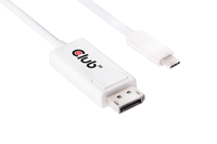 [5327742000] Club 3D USB 3.1 Type C Cable to DisplayPort 1.2 UHD Adapter - USB Type C - Displayport 1.2 - 1.2 m - White
