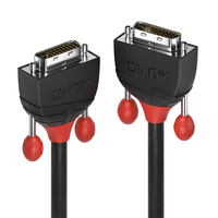 [5971733000] Lindy 1m DVI-D Dual Link Cable - Black Line - 1 m - DVI-D - DVI-D - Male - Male - Black - Red