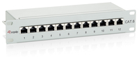 [1064739000] Equip 12-Port Cat.6 Shielded Patch Panel - Light Grey - RJ-45 - Gold - Cat6 - Grey - Rack mounting - 1U