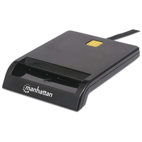 Manhattan USB 2.0 Smartcard-Lesegerät - USB-A-Stecker - Chipkartenleser - extern - USB 2.0 - 1,05 m - Schwarz - 60 g