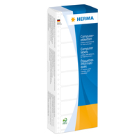 [1324937000] HERMA Computer labels continous 88.9x23.0 mm 1 row white paper matt 2000 pcs. - White - Self-adhesive printer label - Cellulose - Paper - Dot matrix - Matte - PEFC