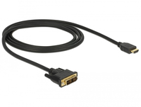 [6744885000] Delock 85582 - 1 m - HDMI Type A (Standard) - DVI-D - Male - Male - Straight