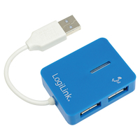 LogiLink USB 2.0 4-Port Hub - 480 Mbit/s - Blau - Windows 98SE/ME/200/XP/Vista/2003/7 - 106 mm - 158 mm - 25 mm