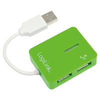 [2105772000] LogiLink USB 2.0 4-Port Hub - 480 Mbit/s - Grün - Windows 98SE/ME/200/XP/Vista/2003/7 - 450 g