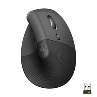 [13054704000] Logitech Lift - rechts - Vertikale Ausführung - Optisch - RF Wireless + Bluetooth - 4000 DPI - Graphit