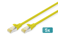 DIGITUS CAT 6A S/FTP patch cord, 5 pieces