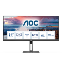 [14732518000] AOC V5 U34V5C/BK - 86.4 cm (34") - 3440 x 1440 pixels - UltraWide Quad HD - LCD - 4 ms - Black