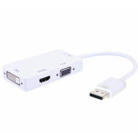 Techly Adapter - DisplayPort 1.2 Stecker auf HDMI/DVI/VGA