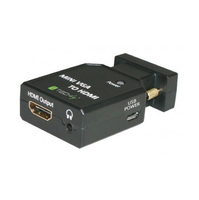 [6357834000] Techly IDATA-VGA-HDMINI - VGA - HDMI - 3.5mm - Black