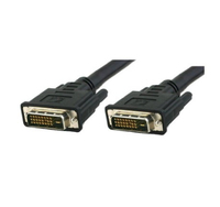 Techly DVI-D Dual-Link Anschlusskabel Stecker/Stecker mit Ferrit, schwarz, 10 m