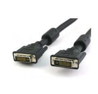 Techly DVI-D Dual-Link Anschlusskabel Stecker/Stecker mit Ferrit, schwarz, 20 m