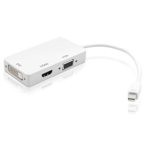 [6357907000] Techly Adapter 3 in 1 Mini DisplayPort (Thunderbolt) auf HDMI / DVI / VGA