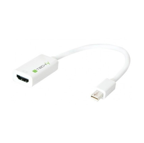 [6357911000] Techly IADAP-MDP-HDMIF12 - 0.15 m - Mini-DisplayPort 20-pin - HDMI 19-pin - Male - Female - 5.4 Gbit/s