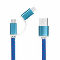 Thumbs Up 1001554 - 0.2 m - USB A - Micro-USB A - Blue