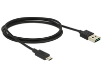 [4840089000] Delock 83844 - 1 m - USB A - Micro-USB B - USB 2.0 - 480 Mbit/s - Black