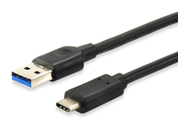 [6634497000] Equip USB 3.0 Typ A auf Typ C Kabel - 0.25m - 0,25 m - USB C - USB A - USB 3.2 Gen 1 (3.1 Gen 1) - 5000 Mbit/s - Schwarz