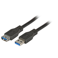 EFB Elektronik 1m USB 3.0 - 1 m - USB A - USB A - USB 3.2 Gen 1 (3.1 Gen 1) - Male/Female - Black