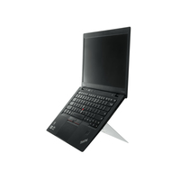 R-Go Riser Attachable Laptop Stand - adjustable - white - White - Aluminium - 25.4 cm (10") - 55.9 cm (22") - 5 kg - 85 - 65 mm