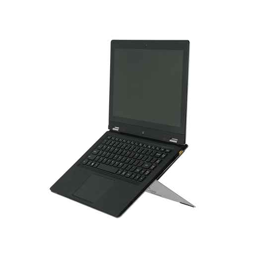 R-Go Riser Attachable Laptop Stand - adjustable - silver - Silver - 25.4 cm (10") - 55.9 cm (22") - Aluminium - 5 kg - 65 - 85 mm