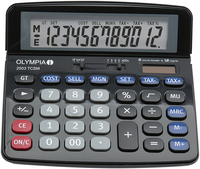 [10110634000] Olympia 2503 - Desktop - Financial - 12 digits - Battery/Solar - Black - Blue - Grey