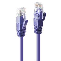 [4707813000] Lindy RJ-45 Cat6 U/UTP 0.5 m - 0.5 m - Cat6 - U/UTP (UTP) - RJ-45 - RJ-45 - Violet