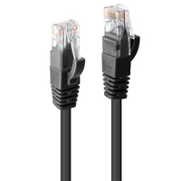 [4707808000] Lindy 5m Cat.6 U/UTP Cable - Black - 5 m - Cat6 - U/UTP (UTP) - RJ-45 - RJ-45