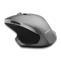 Verbatim 8-Button Wireless Blue LED Mouse - Blue LED - RF Wireless - 1600 DPI - Black - Grey