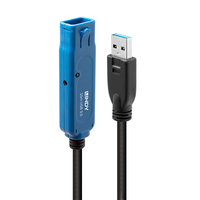 [5858289000] Lindy 15m USB 3.0 Active Extension Cable - 15 m - USB A - USB A - USB 3.2 Gen 1 (3.1 Gen 1) - 5000 Mbit/s - Black