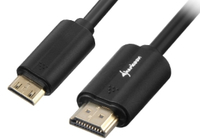 [4575973000] Sharkoon HDMI mit Ethernetkabel - mini HDMI (M) bis HDMI (M) - 2 m