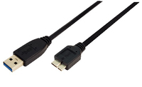 [2250738000] LogiLink CU0037 - Micro-USB B - USB A - USB 3.2 Gen 1 (3.1 Gen 1) - Male/Male - 5000 Mbit/s - Black