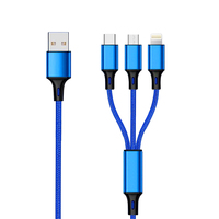 [12652756000] ACV 2GO 797151 - 1.5 m - USB B - USB C/Micro-USB B/Lightning - Black - Blue