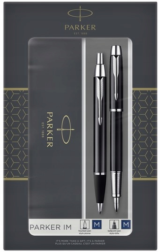 Parker 2093215 - Ballpoint pen + Fountain pen - Blue - Medium - 1 mm - Black,Silver - Brass