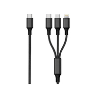 ACV 2GO 797259 - 1.5 m - USB B - USB C/Micro-USB B/Lightning - Black