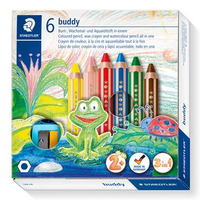 [8190727000] STAEDTLER Farbstift buddy 3in1 6er Kartonetui - Weich - Mehrfarben - 6 Stück(e)