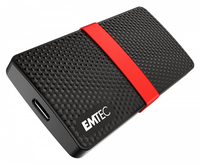 [7784863000] EMTEC X200 - 256 GB - USB Typ-C - 3.2 Gen 1 (3.1 Gen 1) - 450 MB/s - Schwarz - Rot