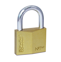 Rieffel 7/60 - Conventional padlock - Key lock - Keyed to differ - Brass - Brass - Steel