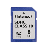 [2370763000] Intenso SD Karte Class 10 - 8 GB - SDHC - Klasse 10 - 25 MB/s - Schockresistent - Temperaturbeständig - Röntgensicher - Schwarz