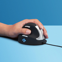 R-Go HE Mouse R-Go  - Ergonomische Maus - Mittel (Handlänge 165-185mm) - linkshändig - kabelgebunden - Linkshändig - USB Typ-A - 3500 DPI - Schwarz