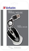 [2239452000] Verbatim Go Mini Optical Travel Mouse – Schwarz - Beidhändig - Optisch - USB Typ-A - 1000 DPI