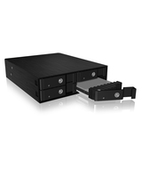 [3140023000] ICY BOX IB-2240SSK - 13.3 cm (5.25") - Storage drive tray - 2.5" - SATA - SATA II - SATA III - Serial Attached SCSI (SAS) - Black - Aluminium