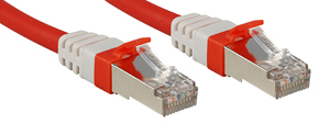 Lindy Cat.6 (A) SSTP / S/FTP PIMF Premium 0.3m - 0.3 m - RJ-45 - RJ-45 - Red