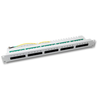 [198242000] EFB Elektronik Patchpanel 25xRJ45 8/4 1HE ISDN, RAL7035, Cat. 3