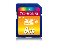 [1351492000] Transcend SD Card SDXC/SDHC Class 10 8GB - 8 GB - SDHC - Class 10 - NAND - 30 MB/s - Black