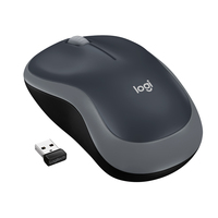 [2264809000] Logitech Wireless Mouse M185 - Ambidextrous - Optical - RF Wireless - 1000 DPI - Black - Grey
