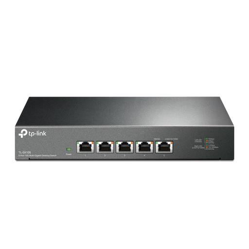 TP-LINK 5-Port 10G Desktop Switch - Unmanaged - 10G Ethernet (100/1000/10000) - Rack mounting