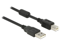 [4930113000] Delock 83566 - 1 m - USB A - USB B - USB 2.0 - Male/Male - Black