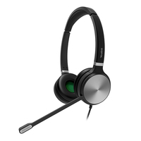 Yealink YHS36 - Headset - Head-band - Office/Call center - Black - Silver - Binaural - 0.9 m