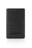[6389027000] Verbatim Store 'n' Go Secure Portable HDD with Keypad Access 2TB - 2000 GB - 3.2 Gen 1 (3.1 Gen 1) - Black - Silver