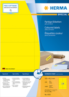 HERMA 4555 - Gelb - Rechteck - A4 - Universal - Matte - Laser/Inkjet